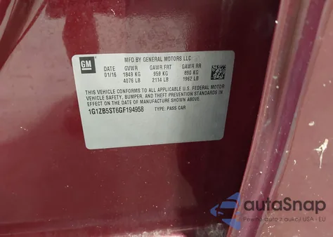 1G1ZB5ST6GF194958